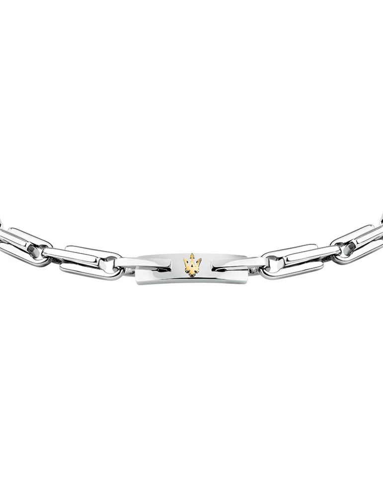 Bracciale Maserati - Iconic-Acciaio 316L-Tridente PVD Gold-JM425AVD108