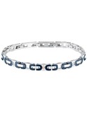 Bracciale Maserati - Maglie Blu - Tridente PVD Rose Gold - JM425AVD96
