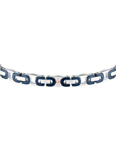 Maserati Bracelet - Blue Links - Trident PVD Rose Gold - JM425AVD96 2