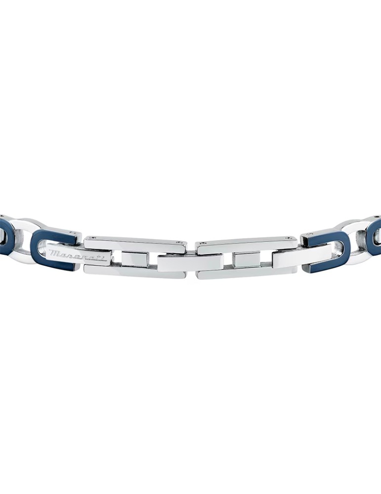 Bracciale Maserati - Maglie Blu - Tridente PVD Rose Gold - JM425AVD96