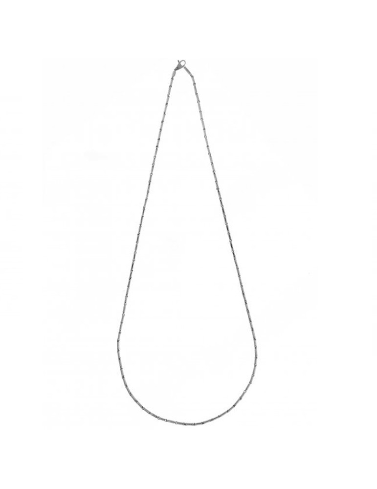Chimento - Tradition Gold Bamboo Classic Necklace in 18K White Gold 50 cm - 0