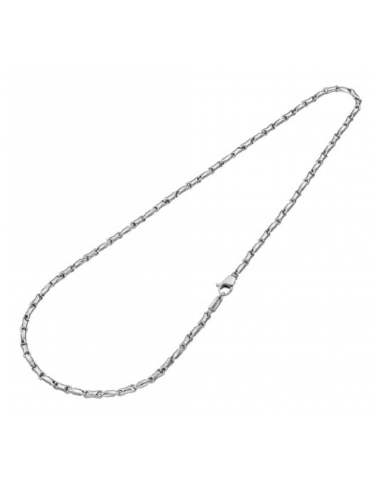 Chimento - Tradition Gold Bamboo Classic Necklace in 18K White Gold 50 cm - 0