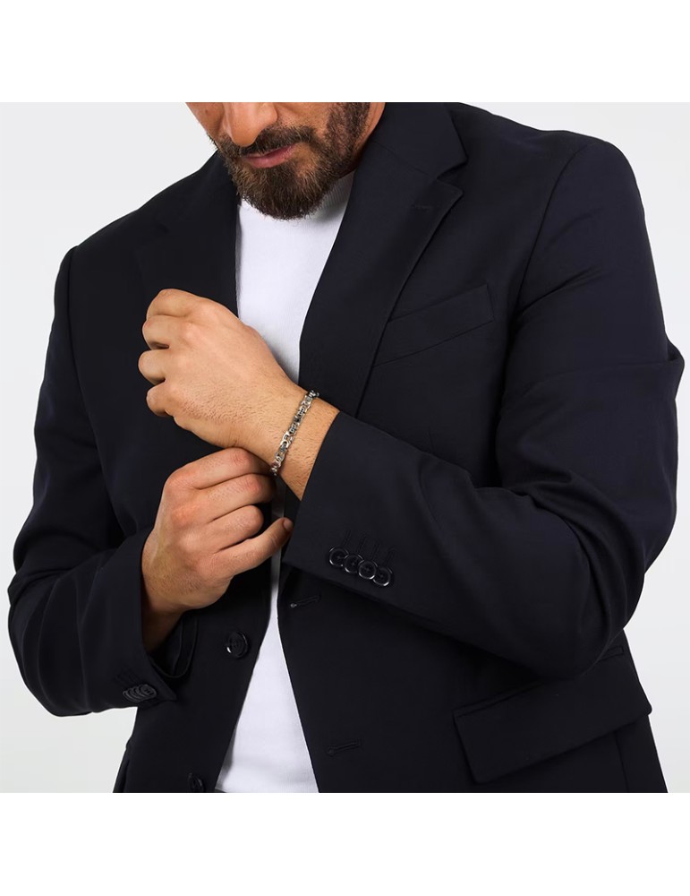 Bracciale Maserati-Acciaio 316L-Maglie Rosè-Cristalli Neri-JM425AVD97