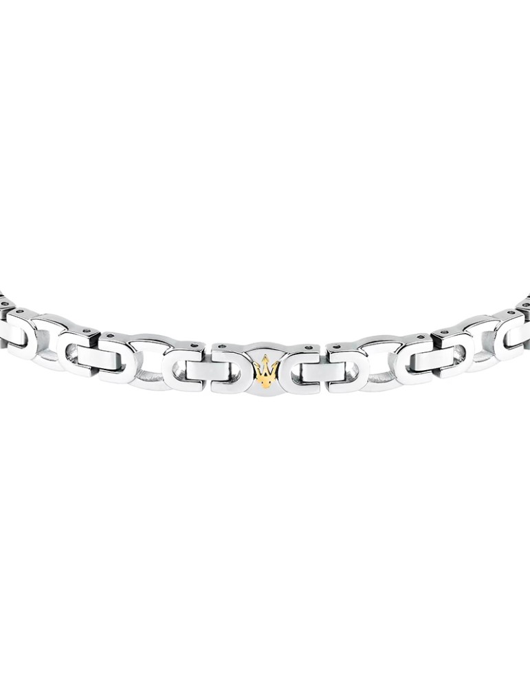 Bracciale Maserati - Iconic - Acciaio 316L - Tridente Gold - JM425AVD9