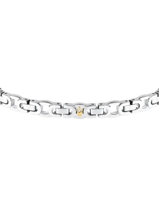 Bracciale Maserati - Iconic - Acciaio 316L - Tridente Gold - JM425AVD9
