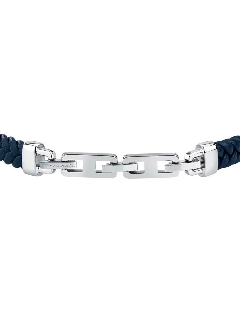 Maserati Bracelet - Blue Recycled Leather - Rose Gold Plate -JM525AVE35