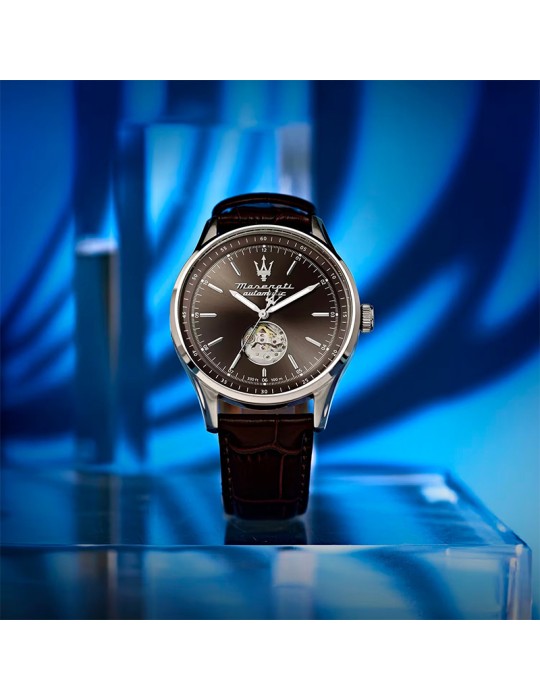 Orologio Maserati - Sorpasso-Automatico-Pelle Marrone-42mm-R8821124002