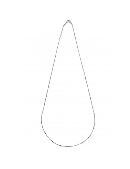 Chimento - Tradition Gold Bamboo Classic Necklace in 18K White Gold 50 cm - 0
