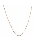 Collana Chimento - Bamboo Shine in Oro Rosa 18 carati con Diamanti Naturali - 50 cm - 0