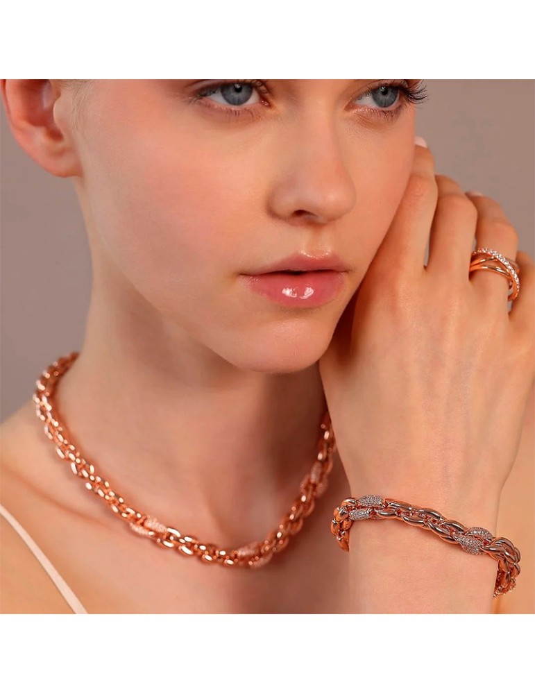 Bracciale Bronzallure - Maglia Geometrica -Cubic Zirconia-WSBZ02405.WR