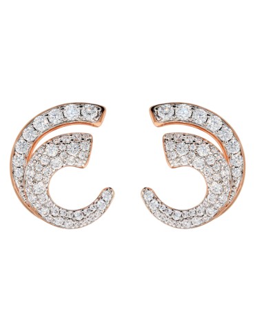 Orecchini Bronzallure - a Spirale - Pavè di Cubic Zirconia - WSBZ02487. WR