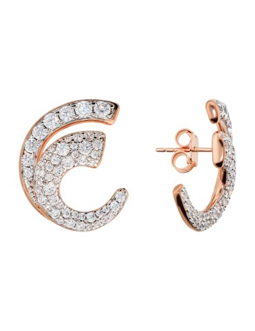 Orecchini Bronzallure - a Spirale - Pavè di Cubic Zirconia - WSBZ02487. WR 2