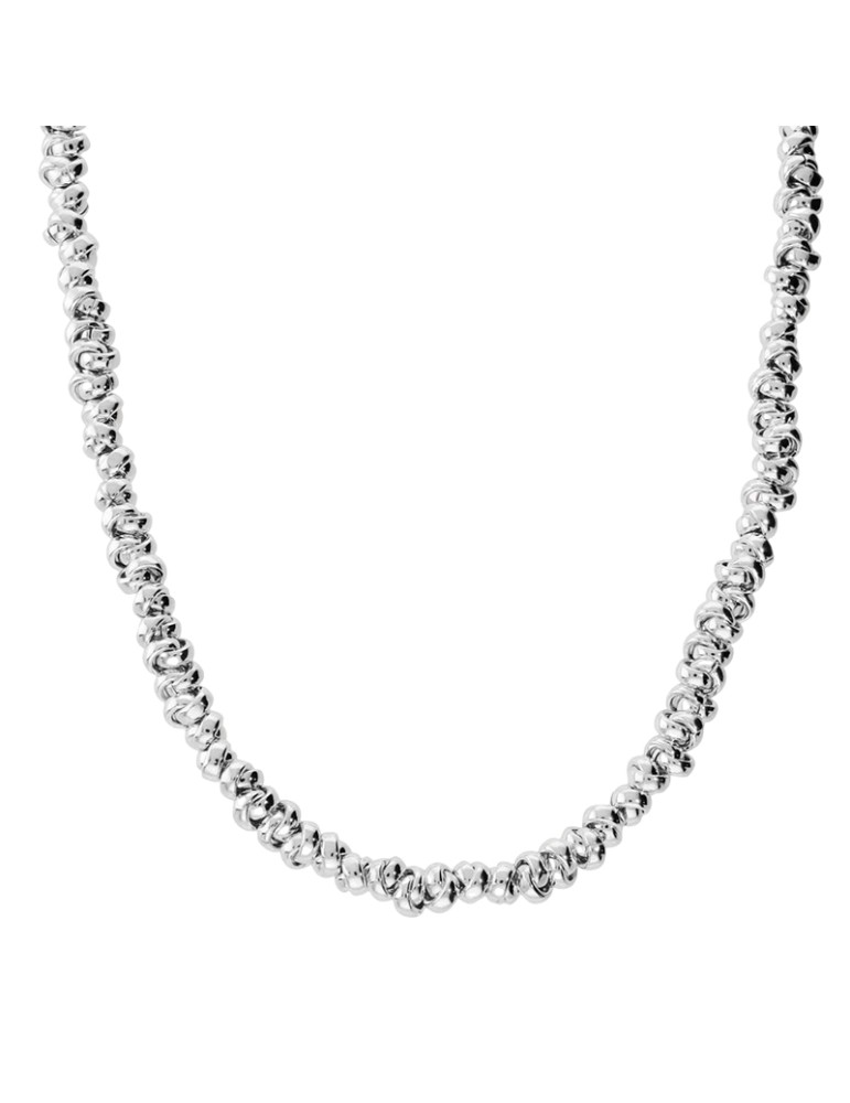 Collana Bronzallure - Lucida - Bianca -Anelli Intrecciati-WSBZ02500W.W