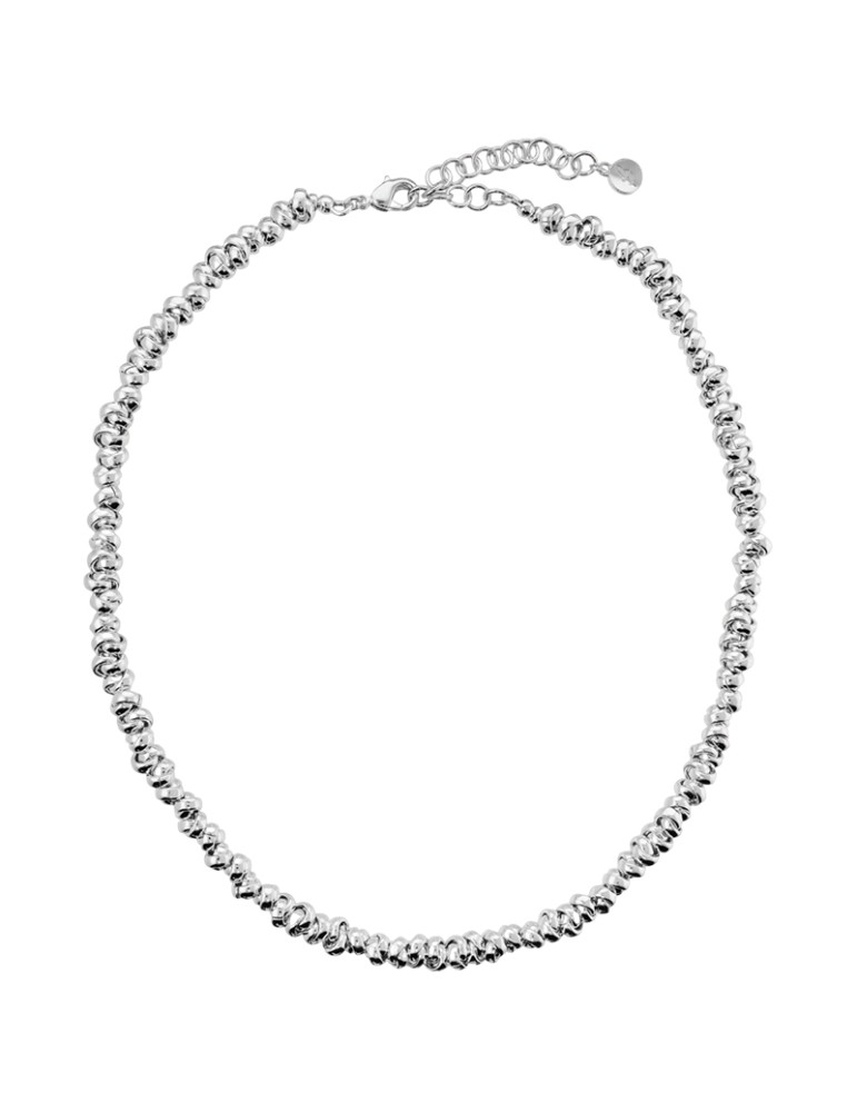 Collana Bronzallure - Lucida - Bianca -Anelli Intrecciati-WSBZ02500W.W