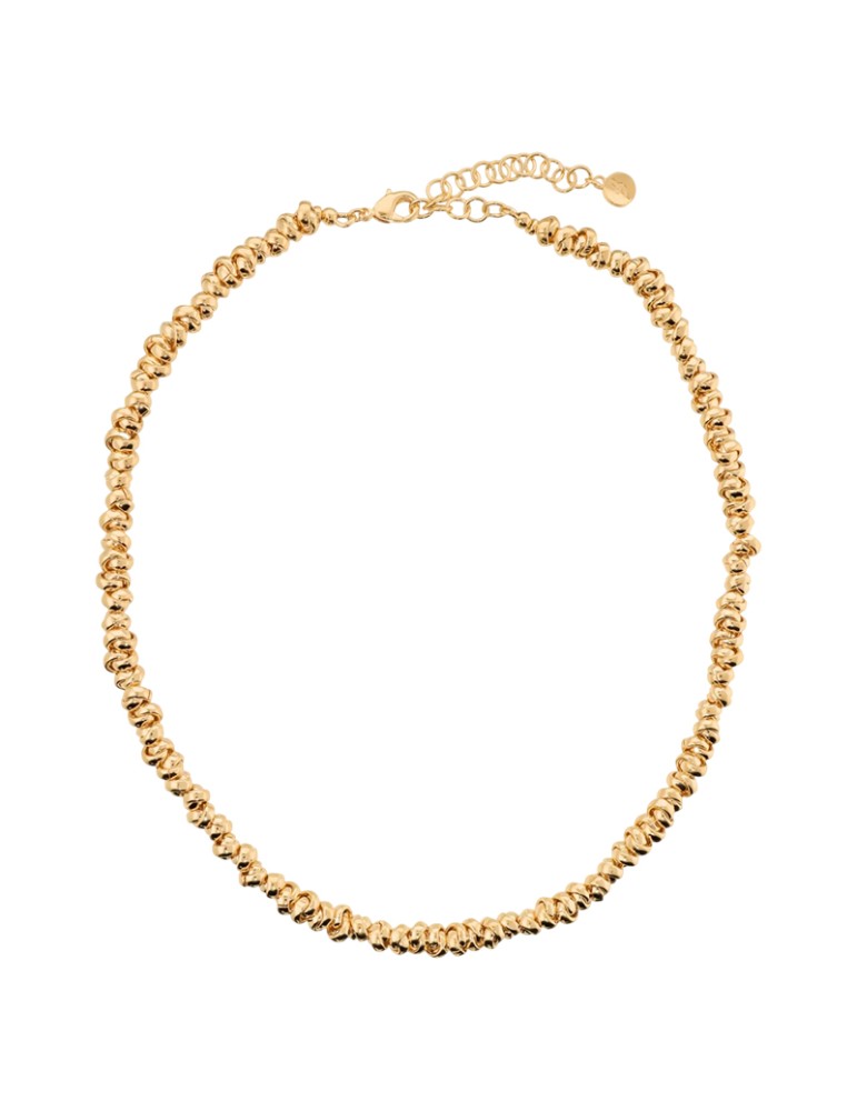 Bronzallure Necklace - Polished - Gold - Braided Rings-WSBZ02500Y.YG
