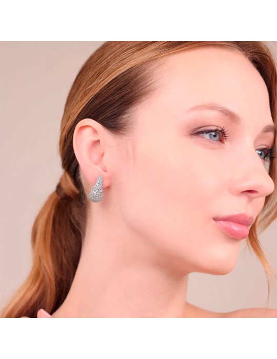 Bronzallure Earrings - White - Teardrop-Cubic Zirconia-WSBZ02504W.WR