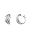Chimento Stretch Cloud Hoop Earrings in 18K White Gold with 0.29ct Diamonds - 0