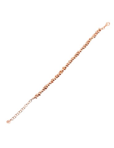 Bronzallure Bracelet -Polished-Rose Gold-Braided Rings-WSBZ02501.R 2