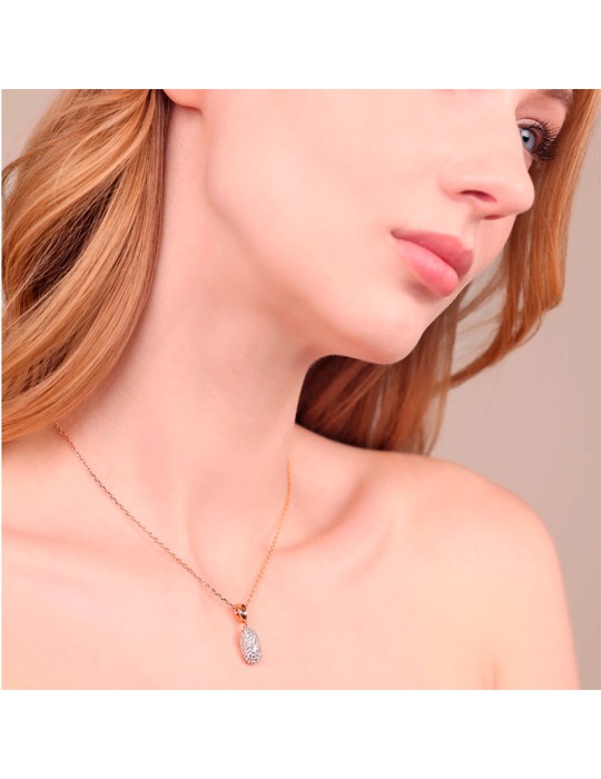 Collana Bronzallure-Rosè-Pepita e Ciondolo-Cubic Zirconia-WSBZ02510.WR