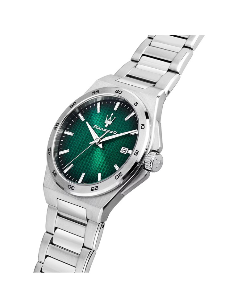 Orologio Maserati - Tempo e Data - Silver - 40mm - Verde - R8853153003