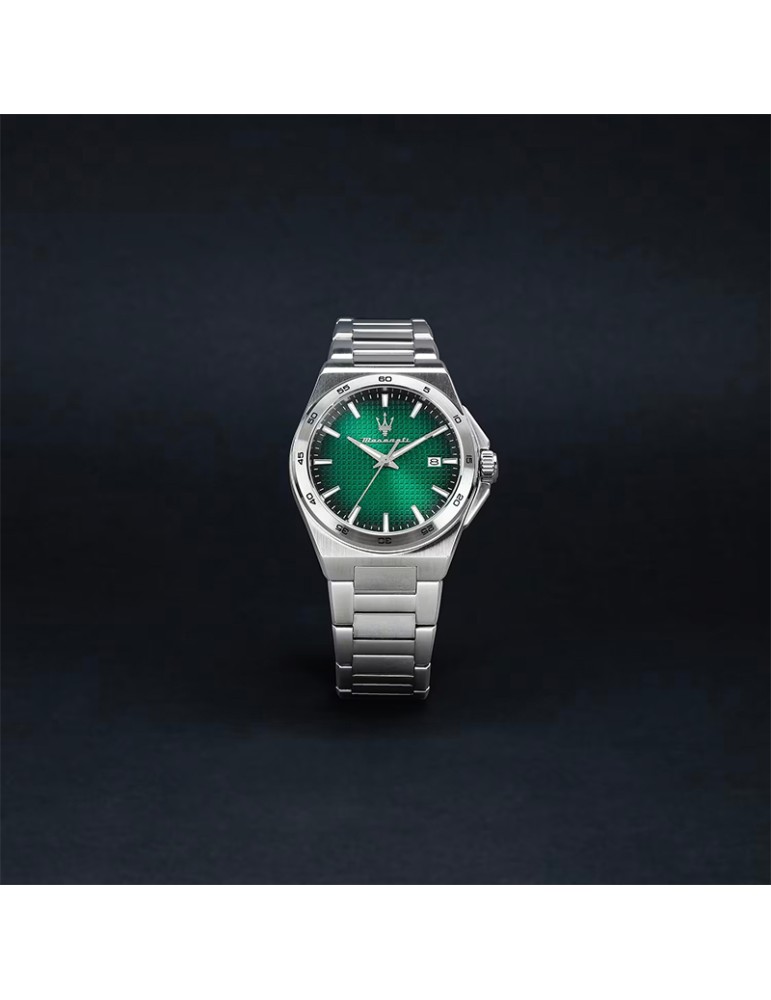 Maserati Watch - Time and Date - Silver - 40mm - Green - R8853153003