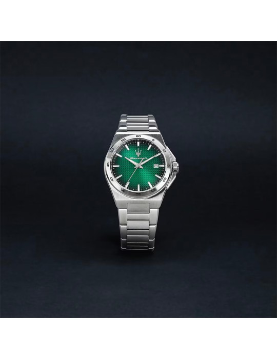 Orologio Maserati - Tempo e Data - Silver - 40mm - Verde - R8853153003