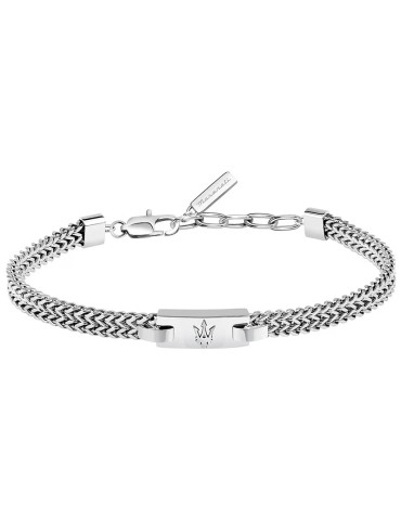 Bracciale Maserati - Maglia a Spiga - Tridente Centrale - JM425AVD104