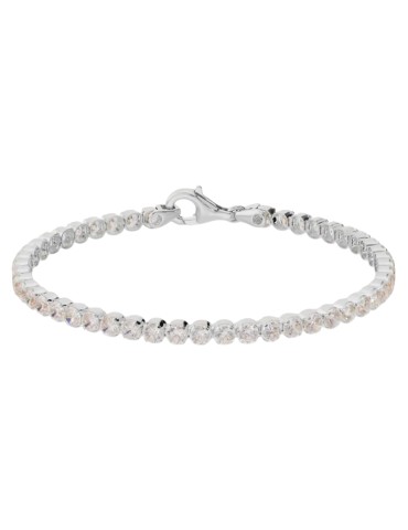 Bracciale Bronzallure-Tennis Silver-Cristalli Bianchi-WSBZ00576W.WR.180