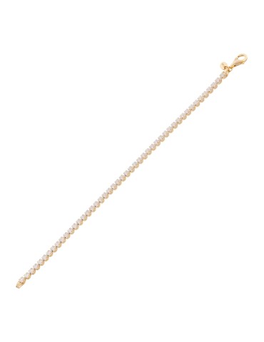 Bronzallure Bracelet - Tennis - Gold - White Crystals - Large - WSBZ00576Y. WR.180 2