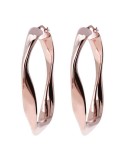 Bronzallure Earrings - Rose Gold - Hoop - Twisted - WSBZ00994.R