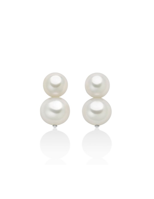 Orecchini Miluna - Miss Italia in Argento 925% con Perle - 0