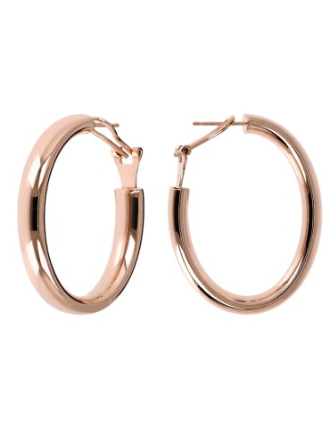 Bronzallure Earrings - Purity-Rose Gold-A Circle-Thick-WSBZ00377.B 2