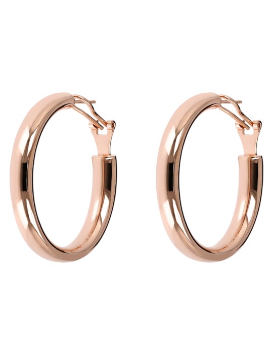 Bronzallure Earrings - Purity-Rose Gold-A Circle-Thick-WSBZ00377.B
