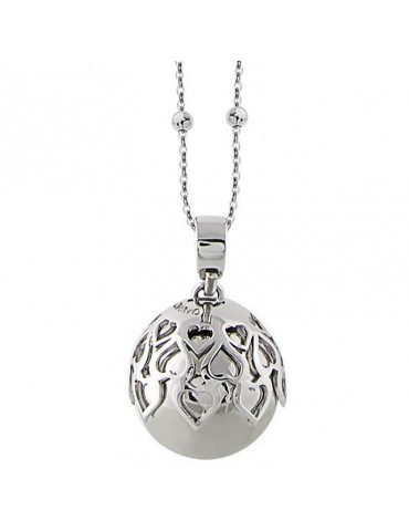 BOCCADAMO NECKLACE WITH SOUND PENDANT AND TROPHY HEARTS - 0