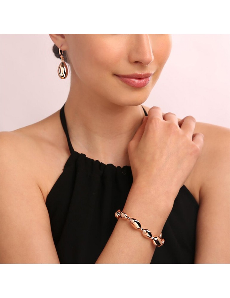 Bronzallure Bracelet - Rose Gold - Clarity - Nuggets - WSBZ01130.R