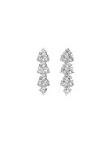 Miluna Earrings - 925% Silver Unique Snow Pendants with White Topazes - 0