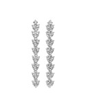 Miluna Earrings - 925% Silver Unique Snow Pendants with White Topazes - 0