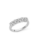 Miluna Ring - 925% Silver, Unica Neve with White Topazes - Limited Edition - 0