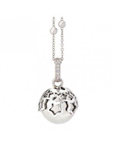 COLLANA BOCCADAMO CON CIONDOLO SONORO, STELLE E ZIRCONI - 0