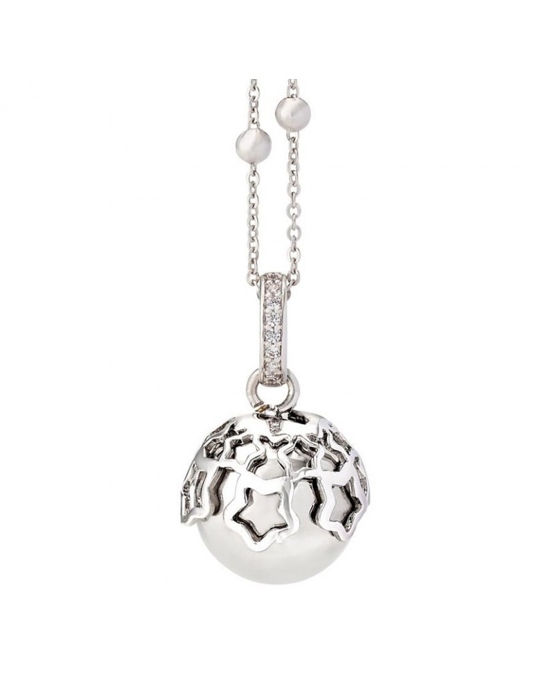 BOCCADAMO NECKLACE WITH SOUND PENDANT, STARS AND ZIRCONIA - 0