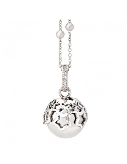 BOCCADAMO NECKLACE WITH SOUND PENDANT, STARS AND ZIRCONIA - 0