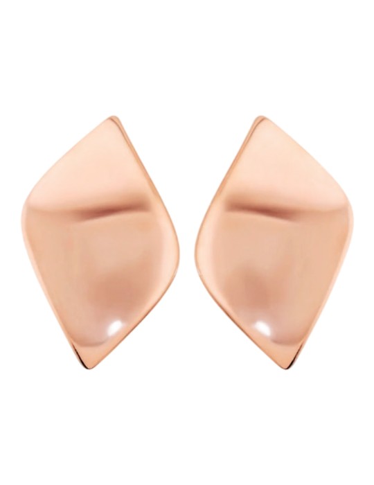 Bronzallure Earrings - Purity - Leaf - Rose Gold - Glossy-WSBZ02532.R
