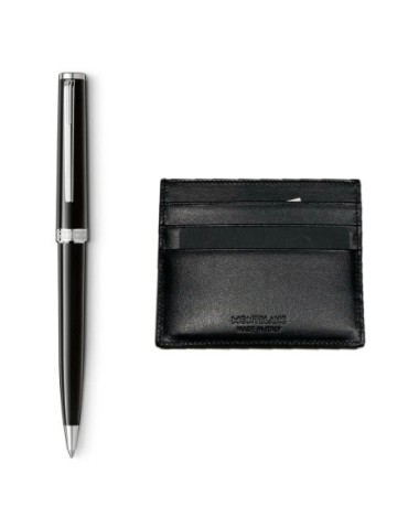 Montblanc PIX Ballpoint Pen and Card Holder Set - Black - 0