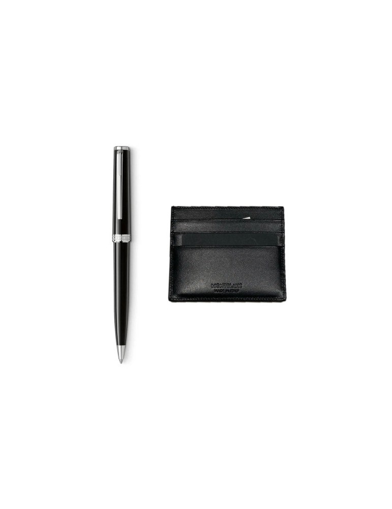 Set Penna a Sfera e Portacarte Montblanc - PIX - Nero - 0