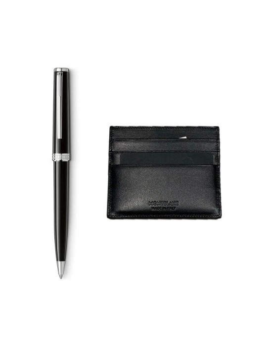 Set Penna a Sfera e Portacarte Montblanc - PIX - Nero - 0