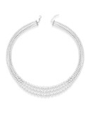 Thigh Necklace - 18 kt White Gold - Graduated Beads 3-7mm - CLNKFWED209