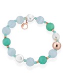 Lelune Glamor Bracelet - Green Cat's Eye -Amazonite-LGBR406.1