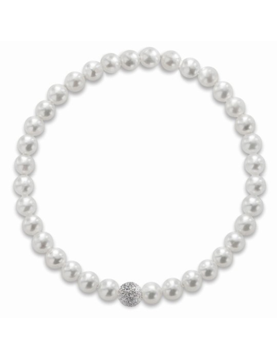 Bracciale Lelune - Perle 4,5 - 5mm-Sfera in Oro Bianco 18kt-LLBRE01.50