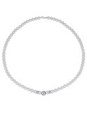 Lelune Necklace-Grey Pearl 8 - 8.5mm-18Kt White Gold Clasp-LLNK034