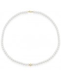 Lelune Necklace - Pearls 5-5.5 mm - 18Kt Yellow Gold Sphere -LLNK013552